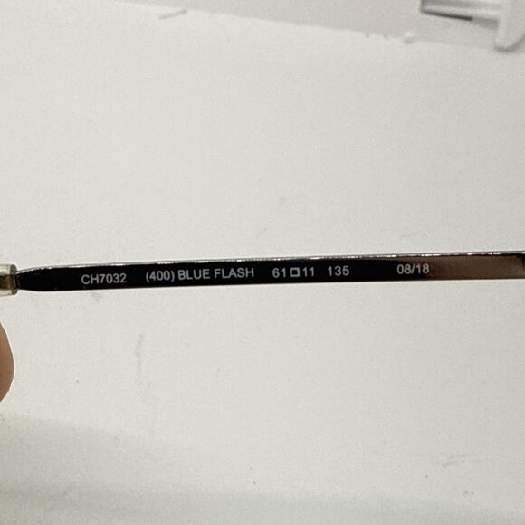 COLE HAAN CH 7032 (400) BLUE FLASH 61-11-135 POLARIZED BIG AVIATOR SUNGLASSES - Picture 6 of 8